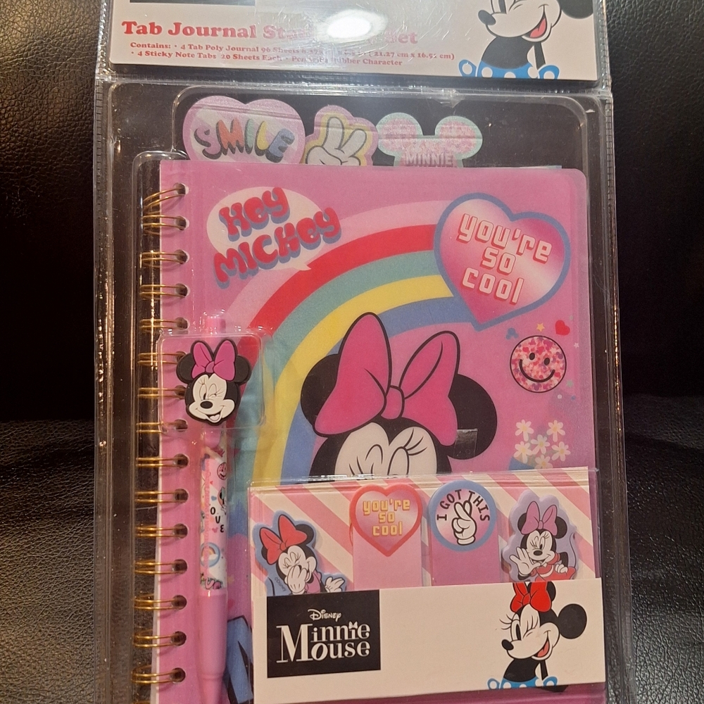 Disney MINNIE MOUSE 6 Piece Journal Stationery Set - NEW